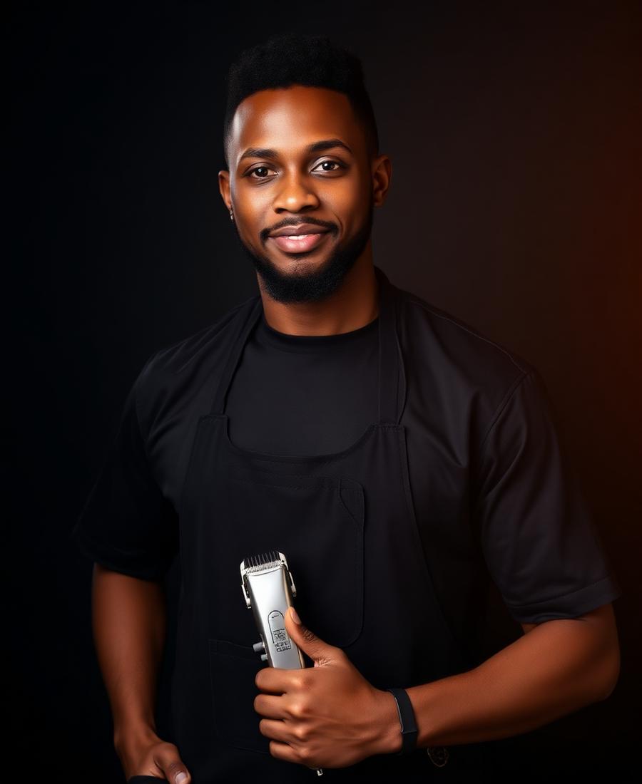 Kelechi Nwosu, Master Barber at THE E.O.M GLOBAL